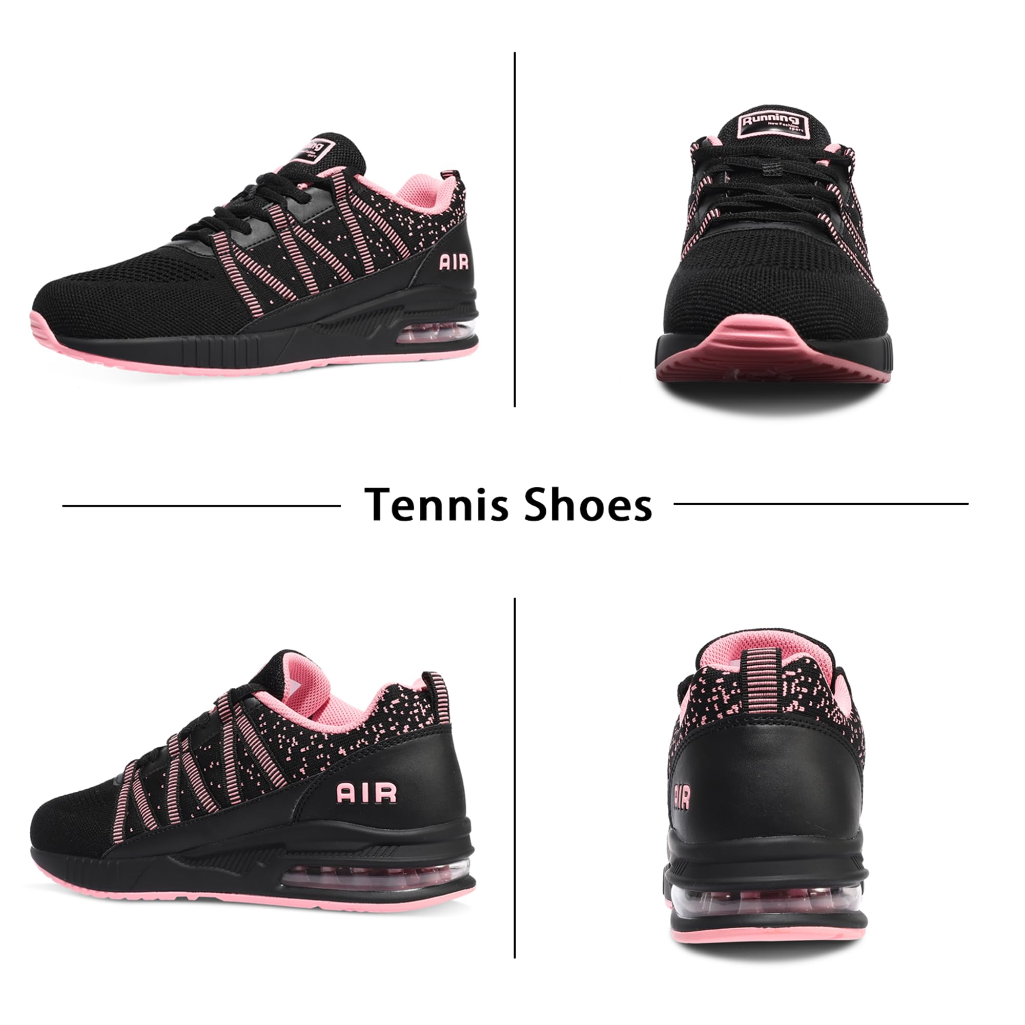 Soulsfeng Women's Air Cushion Running Shoes - Lightweight Breathable Workout Tennis Walking Sneakers for Women - Size US 3.5-11.5 - Perfect for Gym, Jogging & Casual Wear