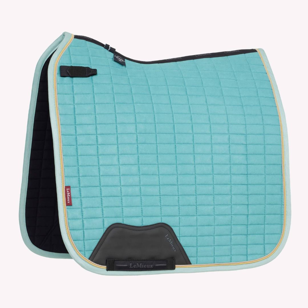 Premium LeMieux Suede Dressage Square Saddle Pad for Horses - Comfortable & Breathable Riding Pad for Training & Competition - Perfect for English Equestrian Riders