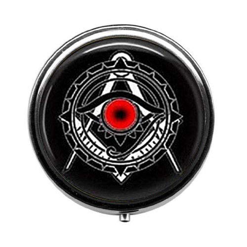 Baphomet Satanic Pill Box - Occult Freemason Jewelry & Masonic Art Photo Case - Perfect for Gothic Decor, Ritual Use & Dark Aesthetic Collectors