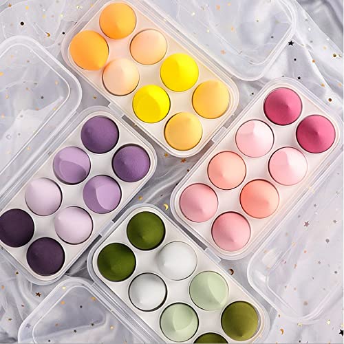 My Colors Beauty Blender Sponge Set - 8 Pcs Multicolor Makeup Sponges with Storage Box | Foundation & Powder Blending Tool | Soft Cosmetic Puff for Flawless Makeup Application | Perfect for Travel & Professional Makeup Kits