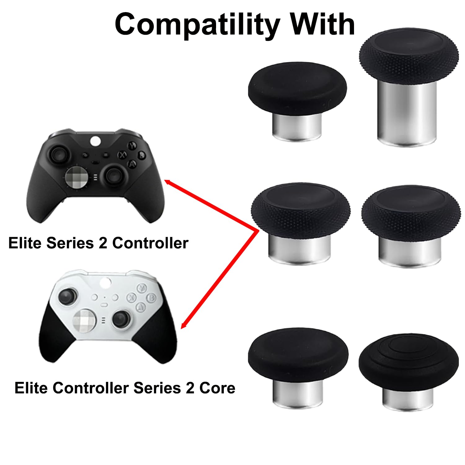 Xbox Elite 2 Core Controller Thumbsticks - 6-in-1 Magnetic Joysticks for Gaming Precision