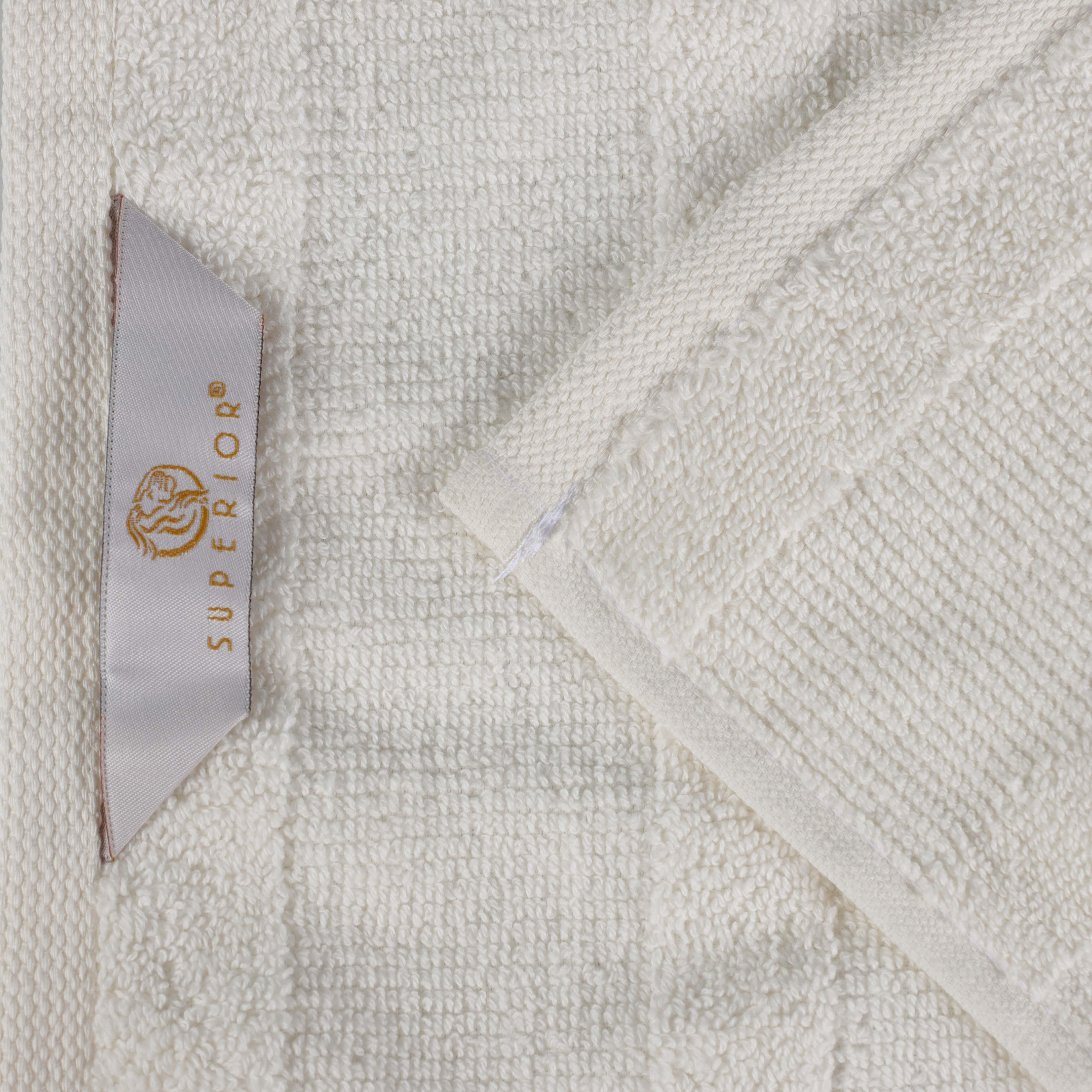 Premium Roma Cotton Ribbed Textured Hand Towels - Soft & Absorbent Bathroom Towel Set of 6 - Perfect for Kitchen, Guest Bathroom & Spa Use