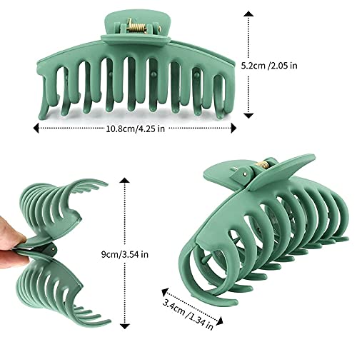 Staila 12 Pack Large Hair Claw Clips for Women - Non-Slip Matte Banana Clips with Strong Hold for Thin & Thick Hair | Perfect for Updos, Ponytails & Everyday Hairstyles