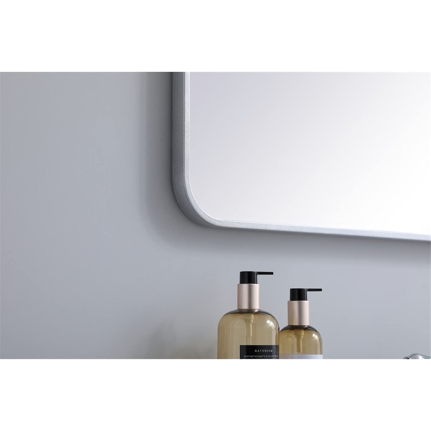 Silver Rectangular Mirror 22x40 - Elegant Decor for Living Room & Bedroom