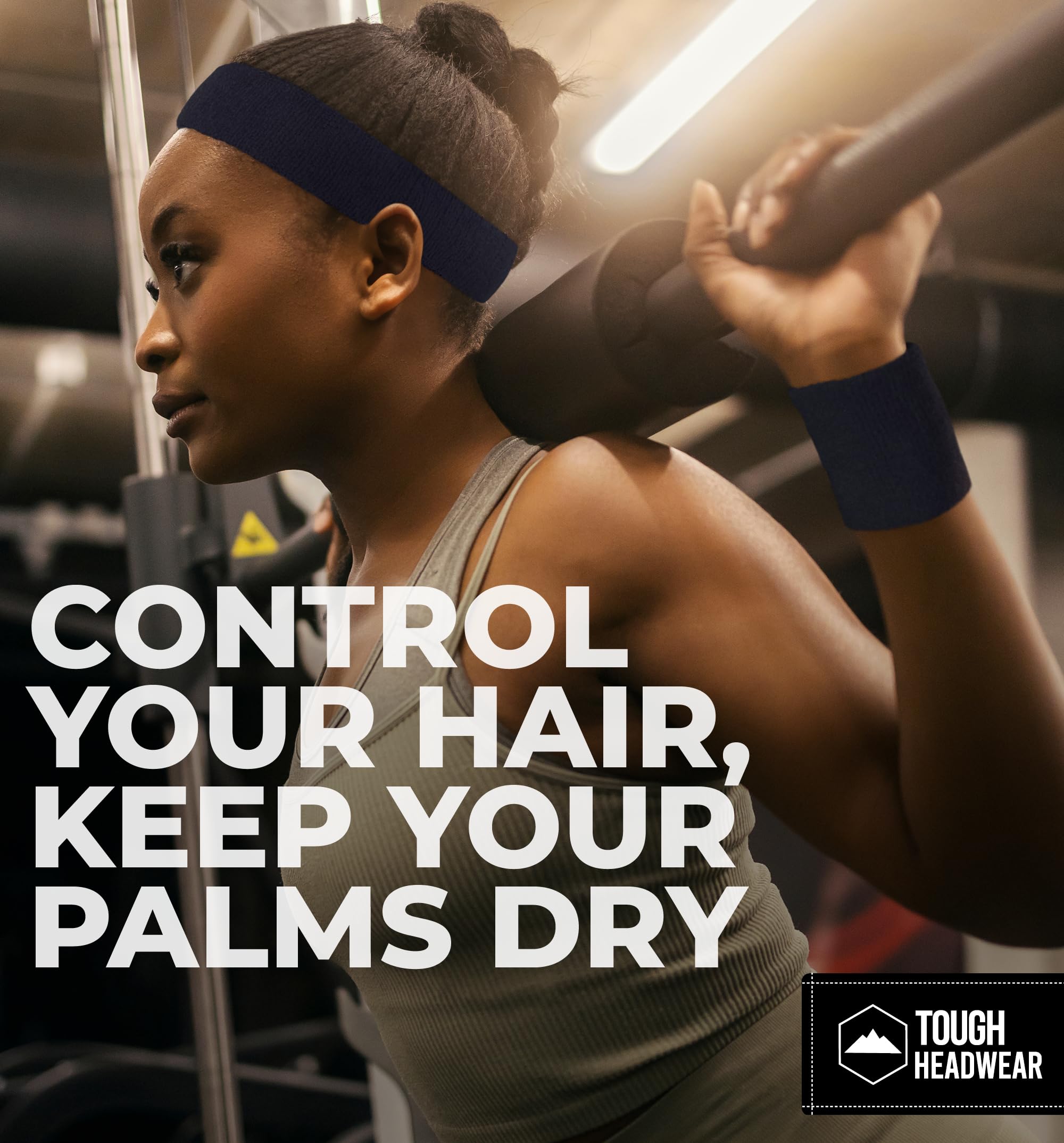 Premium Terry Cloth Sweatband Set - Breathable Headbands & Wristbands for Men & Women | Ideal for Tennis, Basketball, Gym Workouts & Sports Activities | Stay Dry During Intense Exercise & Fitness Training