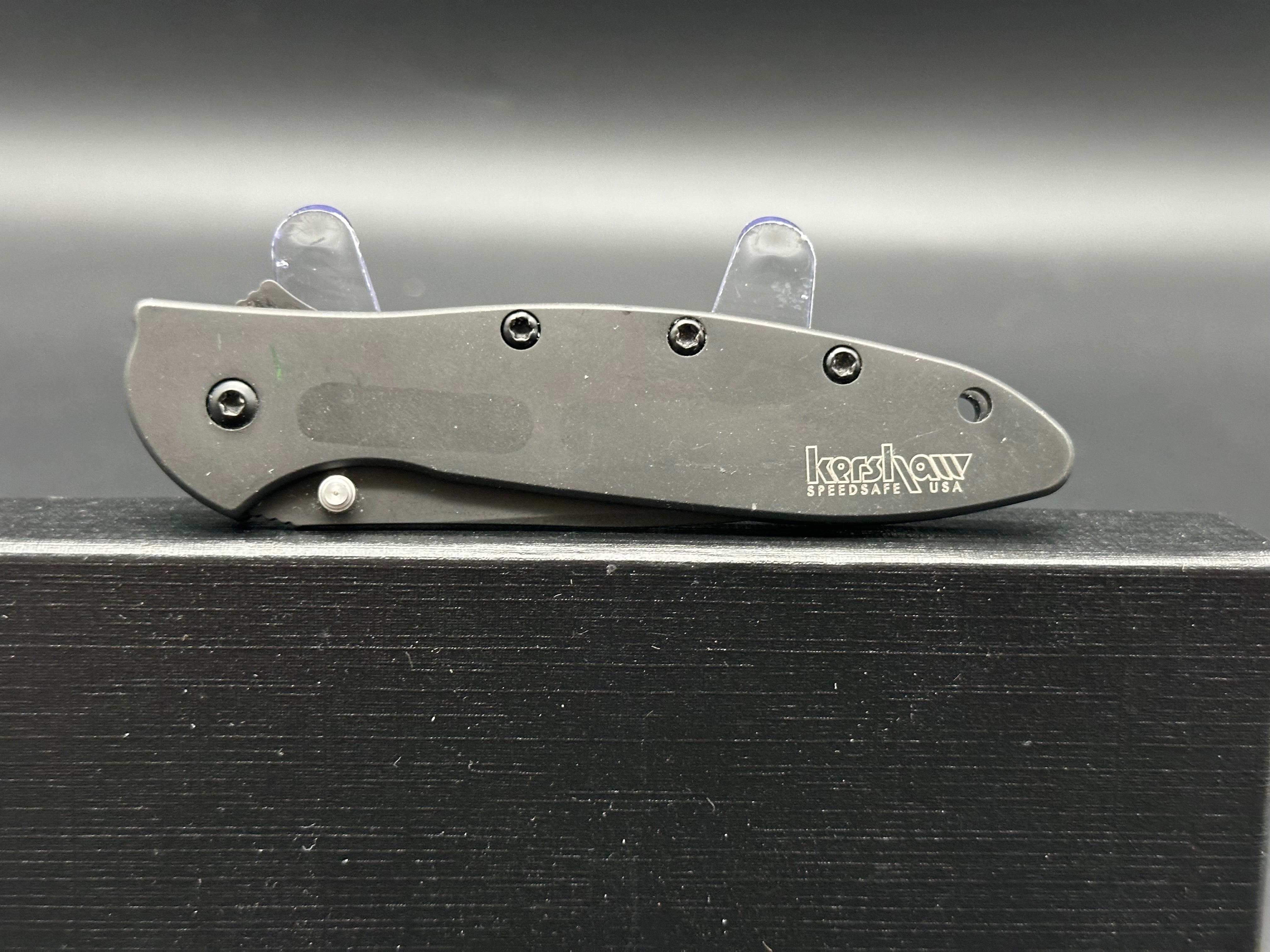 Kershaw Leek Black Aluminum Liner Lock Folding Knife - 3.25