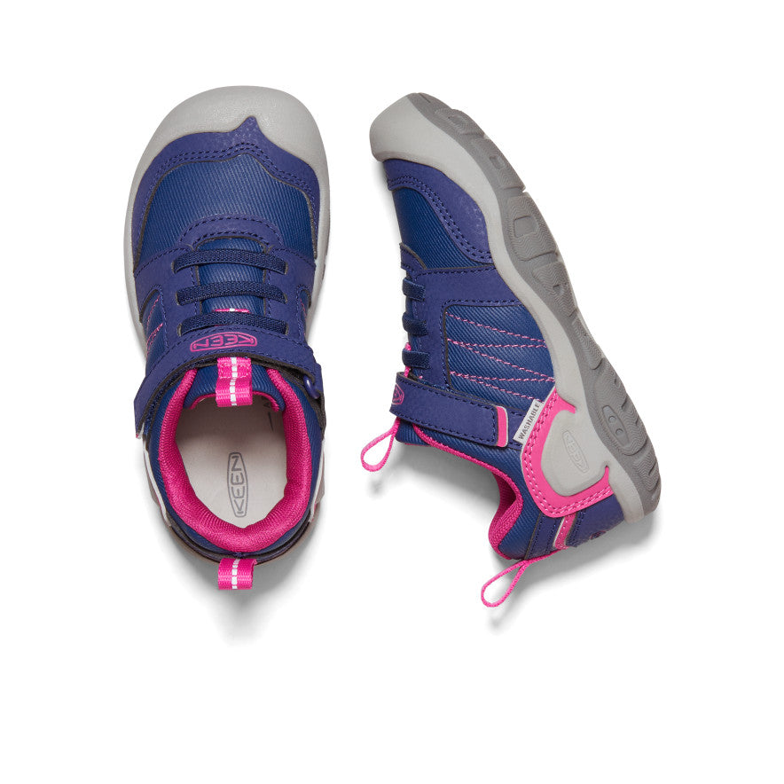 Little Kids' Knotch Peak Sneakers - Blue Depths/Pink Peacock | Comfortable Lightweight Sneakers for Toddlers & Preschoolers | Perfect for Playground, School & Everyday Wear
