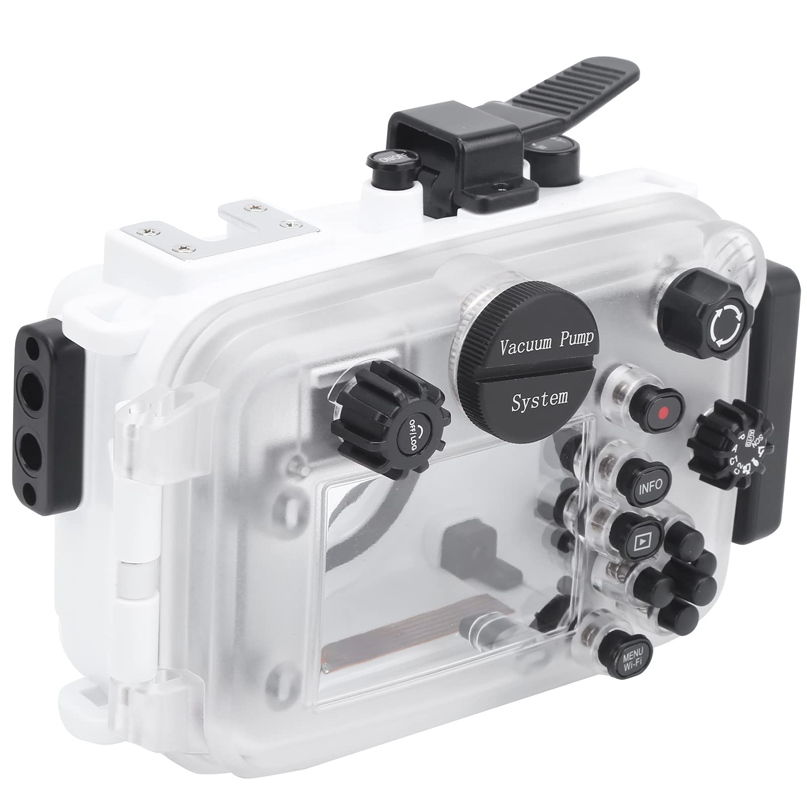 Waterproof Housing Case for Olympus TG6 - 60M/200FT Deep Underwater Camera Protective Shell, Diving Case for Snorkeling & Scuba Photography