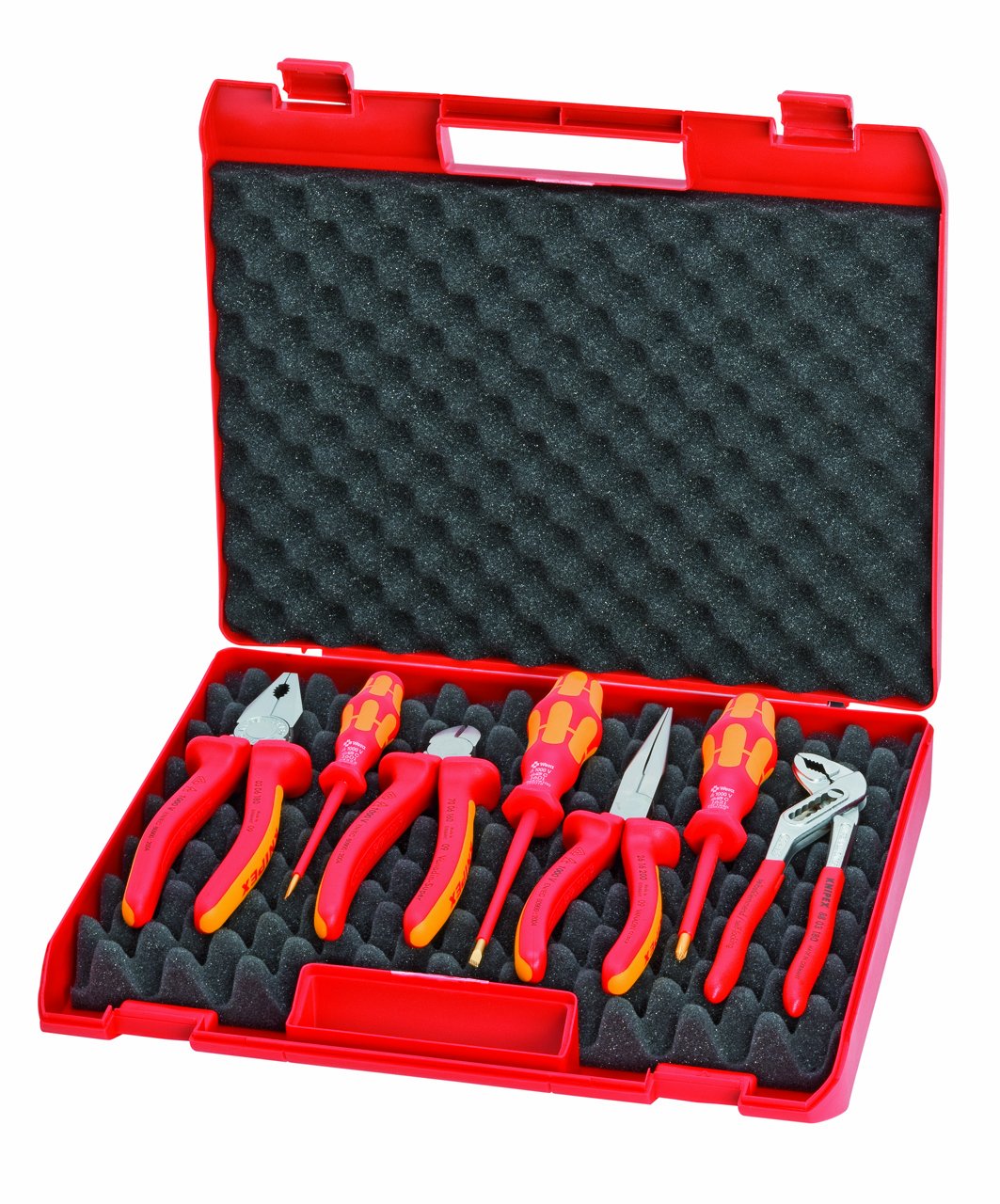 KNIPEX 00 21 15 7-Piece Insulated Tool Set - Professional Electrician Tools for Safe Electrical Work | Perfect for Home Repairs, DIY Projects & Industrial Maintenance