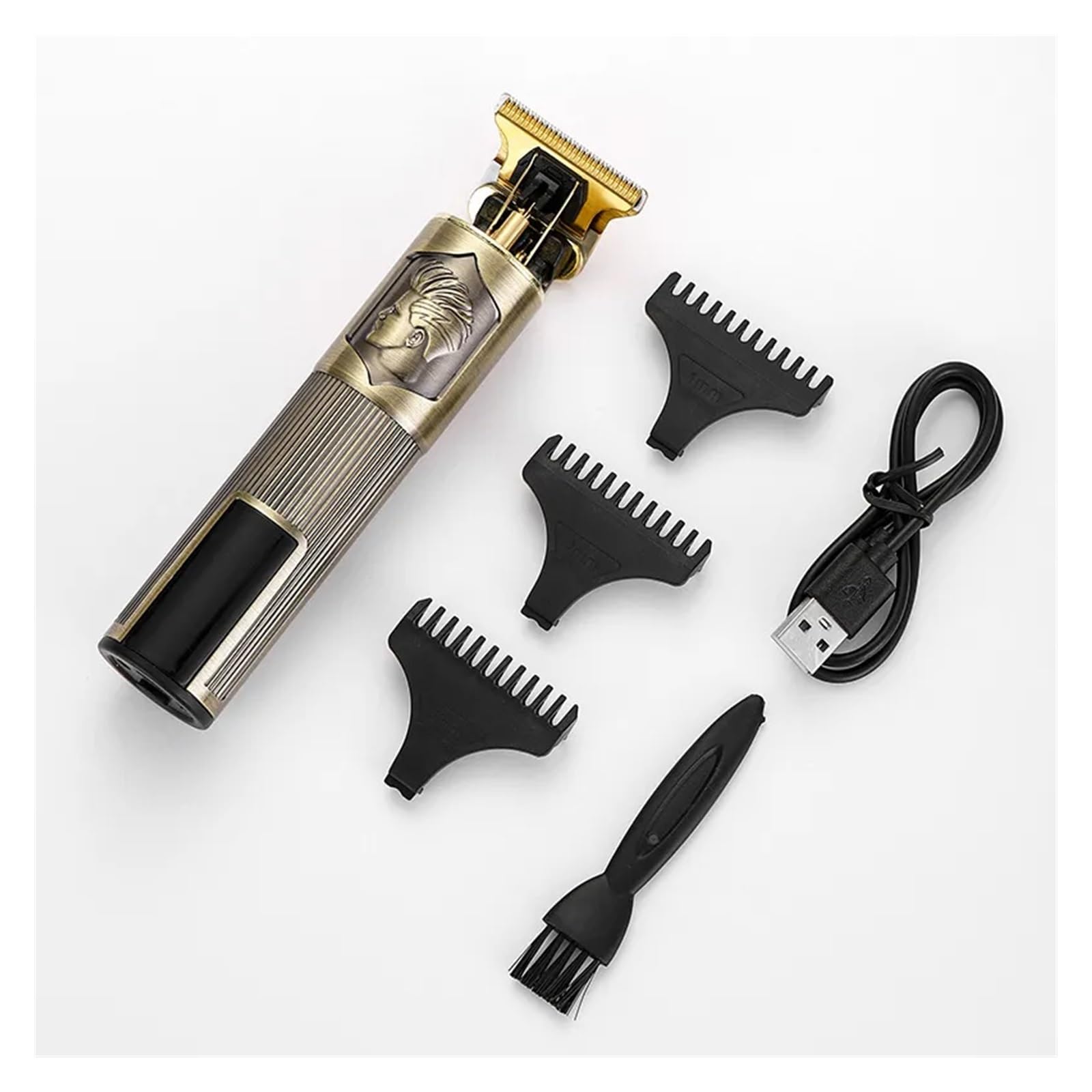 Professional T9 Electric Hair Clipper for Men - Cordless Rechargeable Beard Trimmer & Shaver with Stainless Steel Blades - Perfect for Home Grooming, Barber Shops & Travel Use (Single Speed)