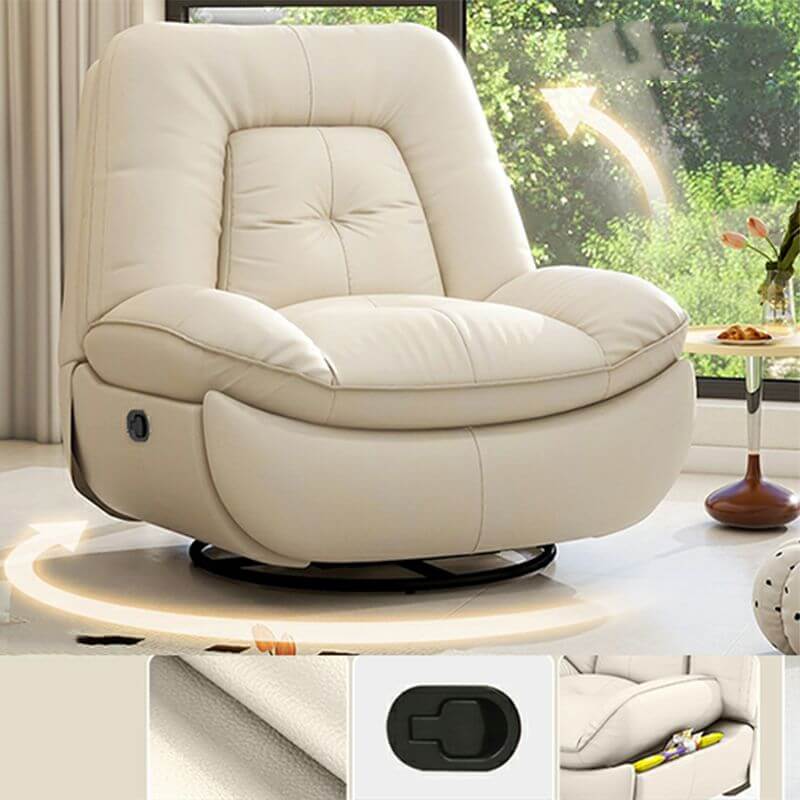 Comfortable Indoor Upholstered Rocking Chair with Spindle Back & Round Arm - Scratch Resistant Living Room Furniture for Nursery, Bedroom or Reading Nook