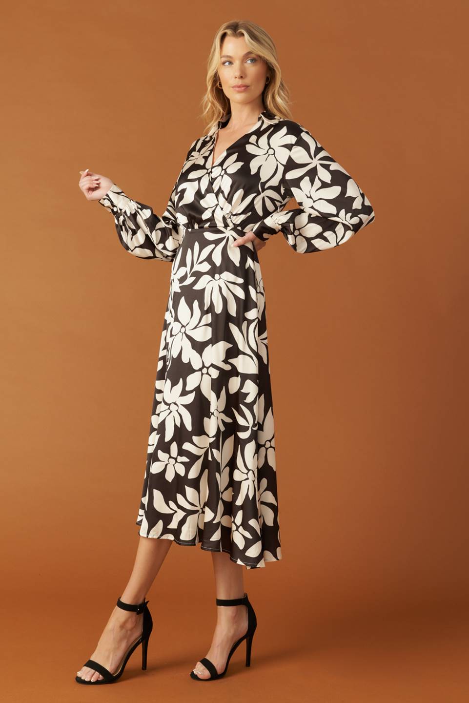 AFTER HOURS WOVEN MIDI DRESS - Elegant Flowy Women's Dress for Evening Parties, Date Nights & Special Occasions