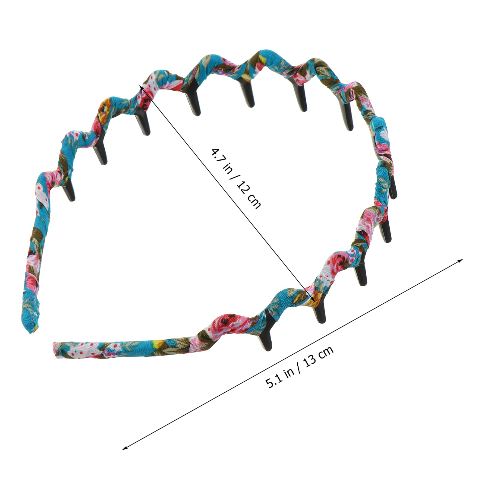 6pcs Shark Tooth Hair Comb Headband - Wrapped Cloth Hair Hoop Headwear for Women | Perfect for Beach, Wedding & Everyday Styling