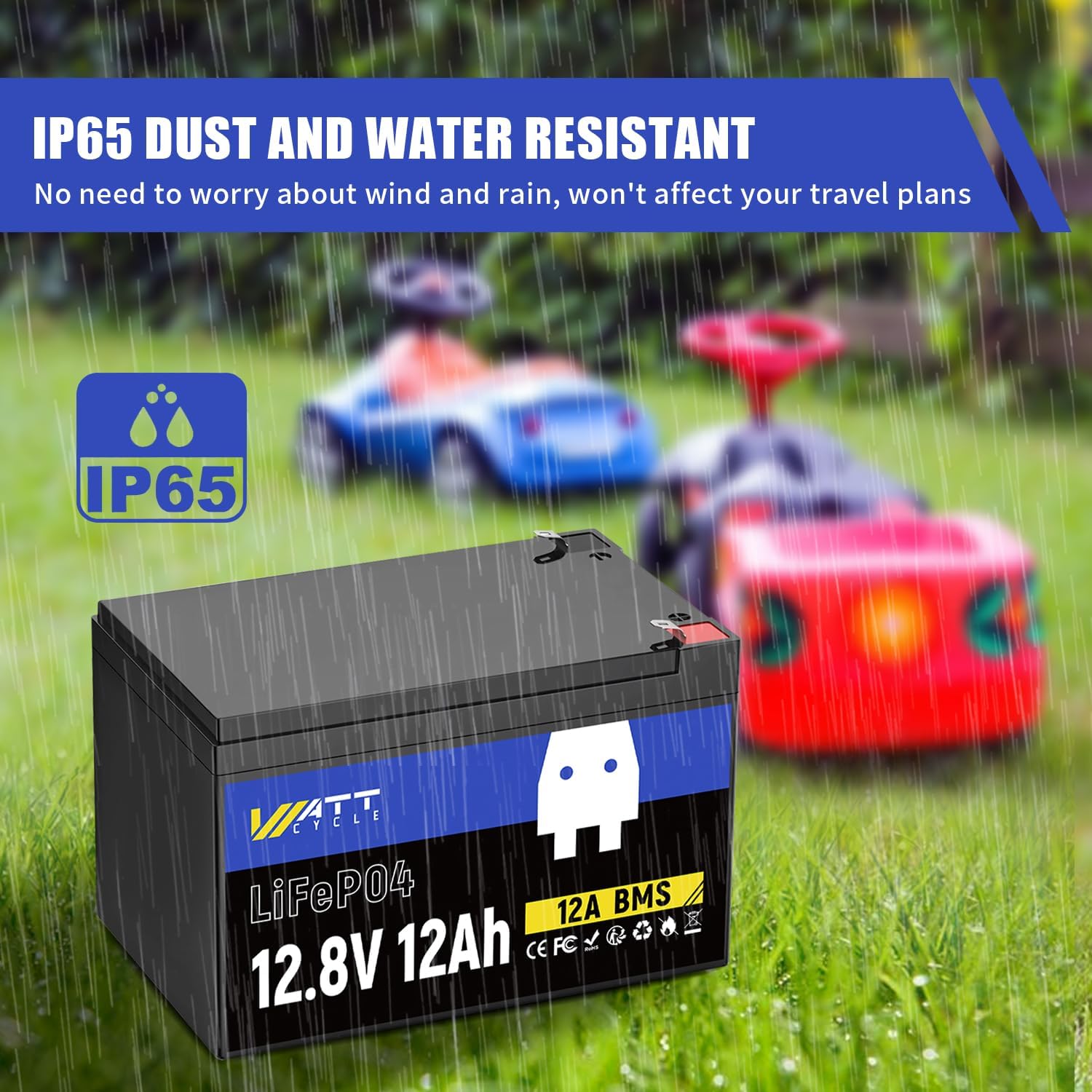 Like New 12V 12Ah LiFePO4 Rechargeable Lithium Iron Phosphate Battery - Perfect for Solar Power Systems, Electric Scooters, and Marine Applications