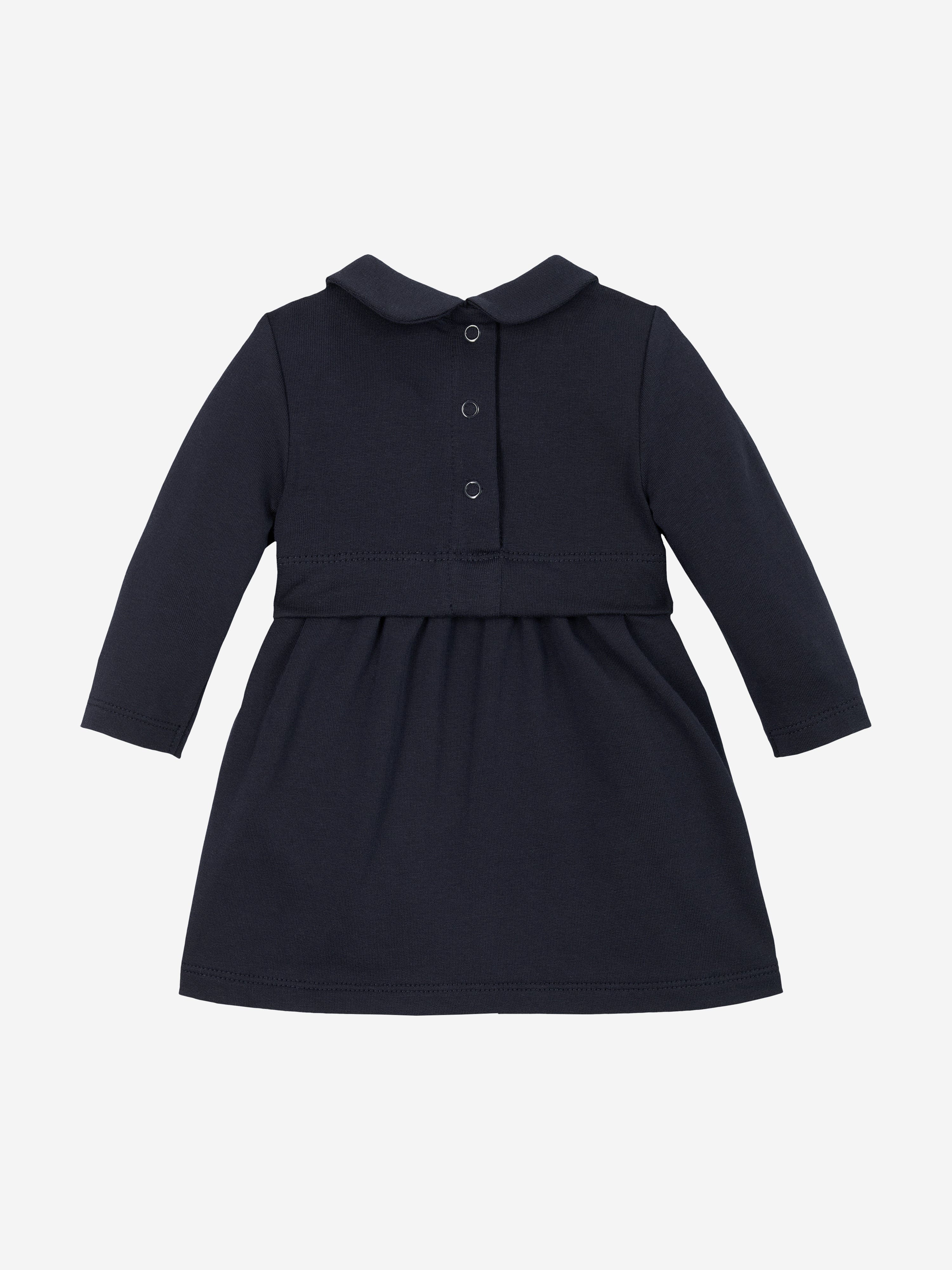 **Navy Blue Baby Girls Essential Dress - Soft & Comfortable Cotton Dress for Toddlers - Perfect for Playdates, Parties & Everyday Wear**
