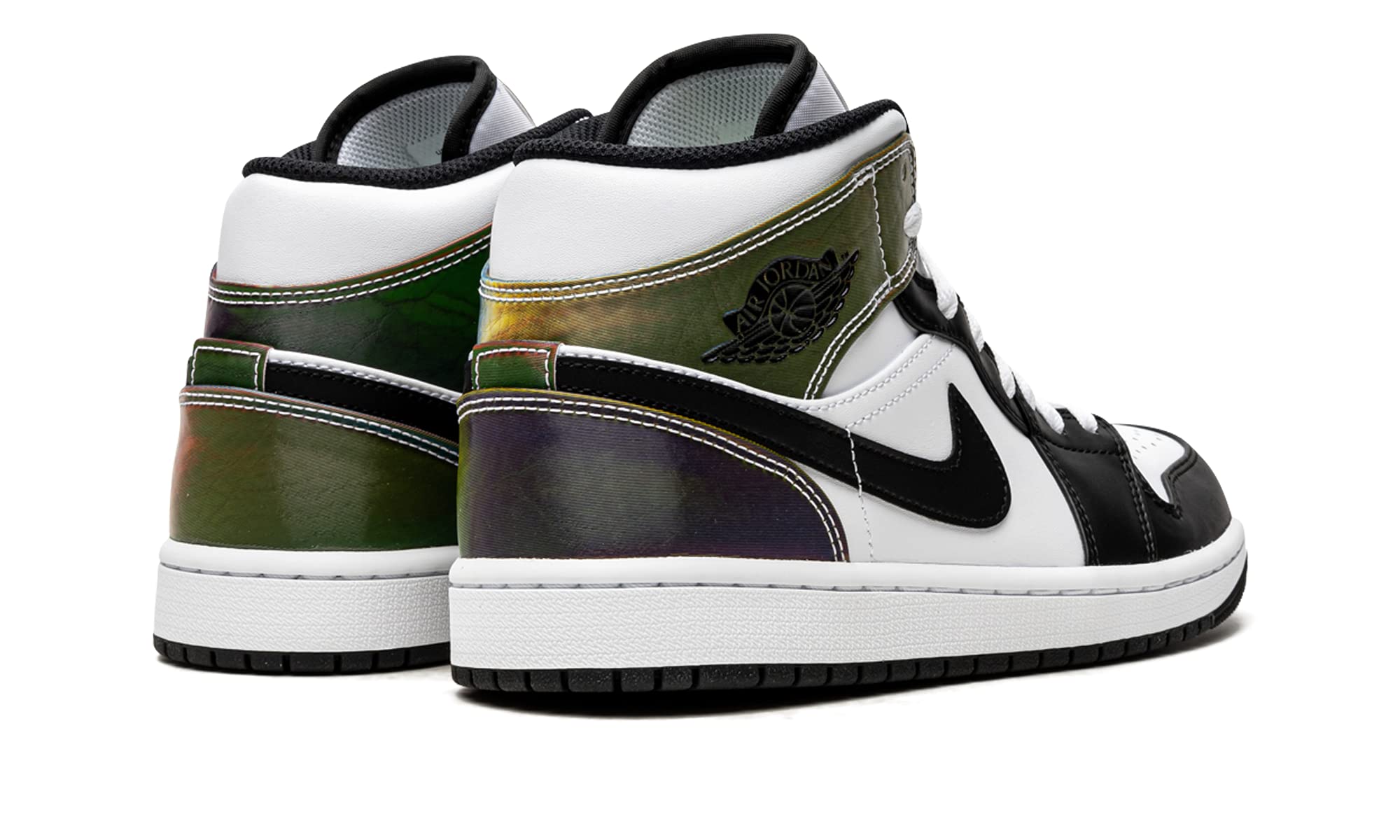 Nike Men's Air Jordan 1 Mid SE Heat Reactive Basketball Shoes - White/Black - Size 13 | Retro Style Sneakers for Streetwear & Casual Outfits