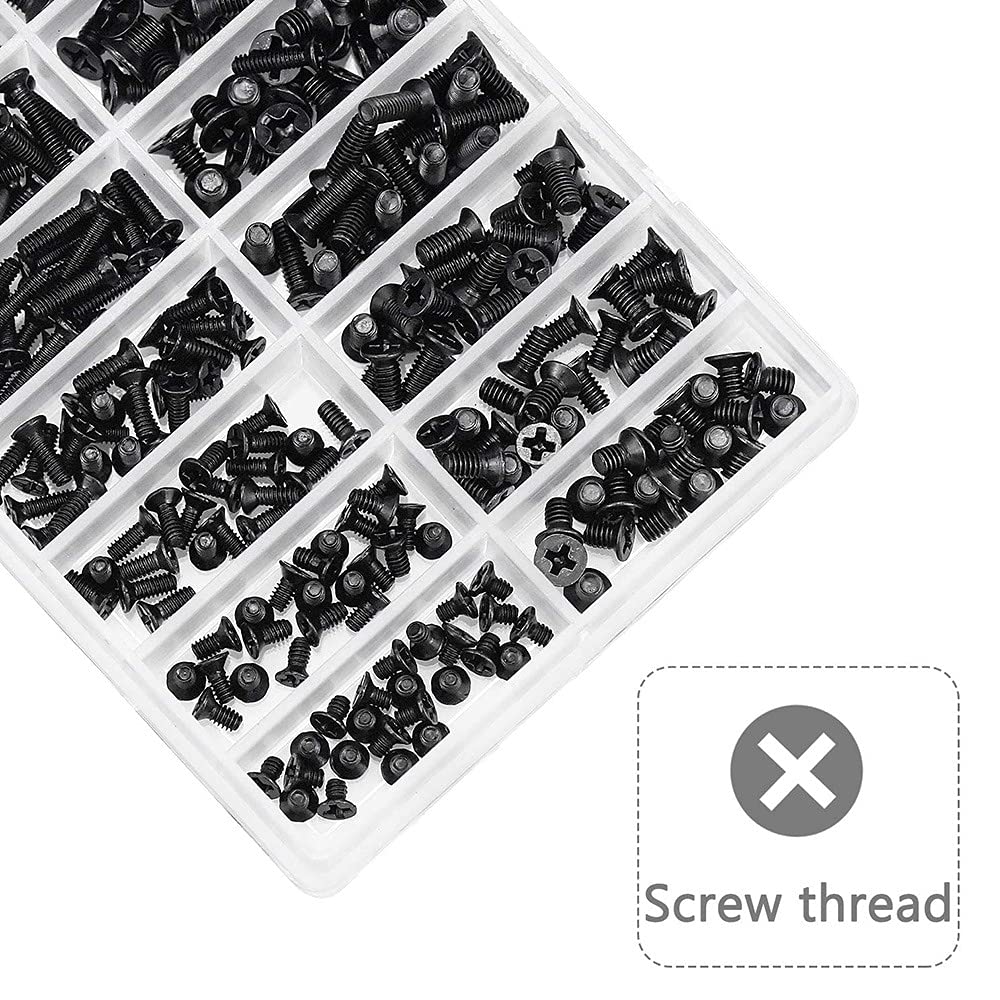 Lodokdre 355Pcs PC Screws Assorted Set - M2, M2.5, HDD, M.2 SSD Screws for Universal Laptop & Computer Repair - Ideal for DIY PC Builds and Hardware Maintenance