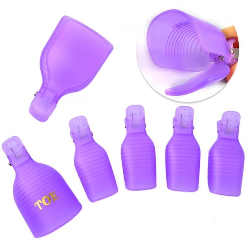 5pcs Toe Soak Off Cap Clips for Gel Polish Removal - Perfect for Salon & DIY Manicure at Home