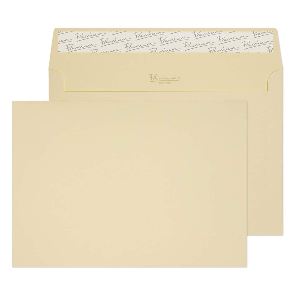 Premium C5 162 x 229 mm 120 GSM Peel & Seal Business Envelopes (95707) - Vellum Laid Finish - Pack of 500 - Perfect for Mailing, Invoicing & Document Storage
