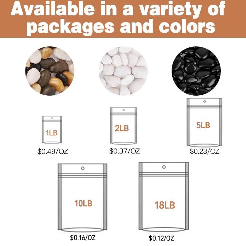 Premium White River Rocks 2-3 Inch - Natural Polished Decorative Pebbles for Landscaping, Indoor/Outdoor Plants, Vases, Aquariums & Terrariums | High-Grade Cream Stones for Gardening, Zen Decor & Water Features (1 LB)