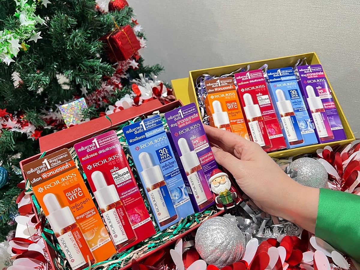 Rojukiss Gluta + Phyto + White Night 3-in-1 Korean Skin Care Set (50ml Each) - Moisturizing, Nourishing & Brightening for Smooth Skin | Free Tomato Facial Mask Included | Perfect for Daily Skincare Routine & Gift Giving