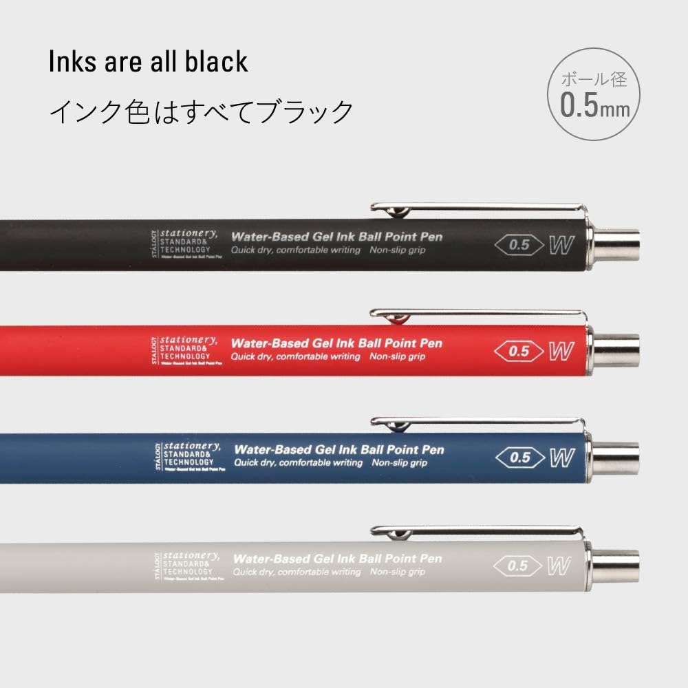 STALOGY 028 Water-Based Gel Ink Ballpoint Pen - Smooth Writing, Quick-Drying, No Smudge - Perfect for Journaling, Note Taking & Office Use