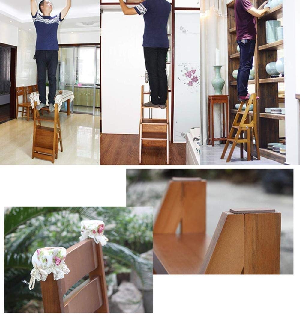 NEVKA Foldable Step Stool, Kitchen Stool, Foot Stool, Portable Flower Stand, Shoe Bench, Storage Shelf (Brown) - Perfect for Home, Kitchen, Bathroom & Garden Organization