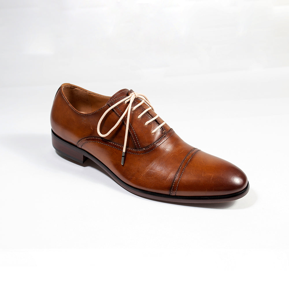 Elegant Solid Tan Dress Laces - Premium Quality Shoe Laces for Formal Shoes & Dress Boots - Perfect for Business Attire, Weddings & Special Occasions