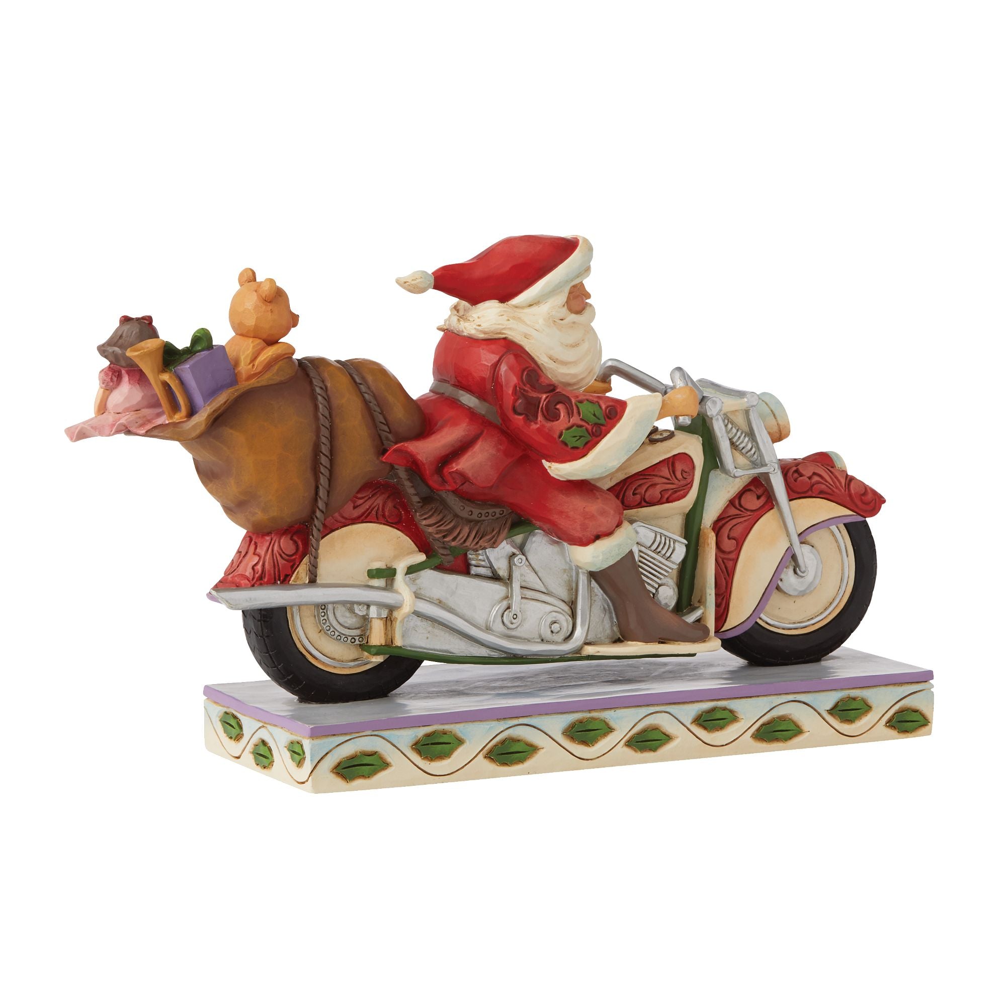 Santa Riding Motorcycle Christmas Decoration - Fun Holiday Home Decor for Xmas Tree, Yard, and Party | Outdoor & Indoor Use