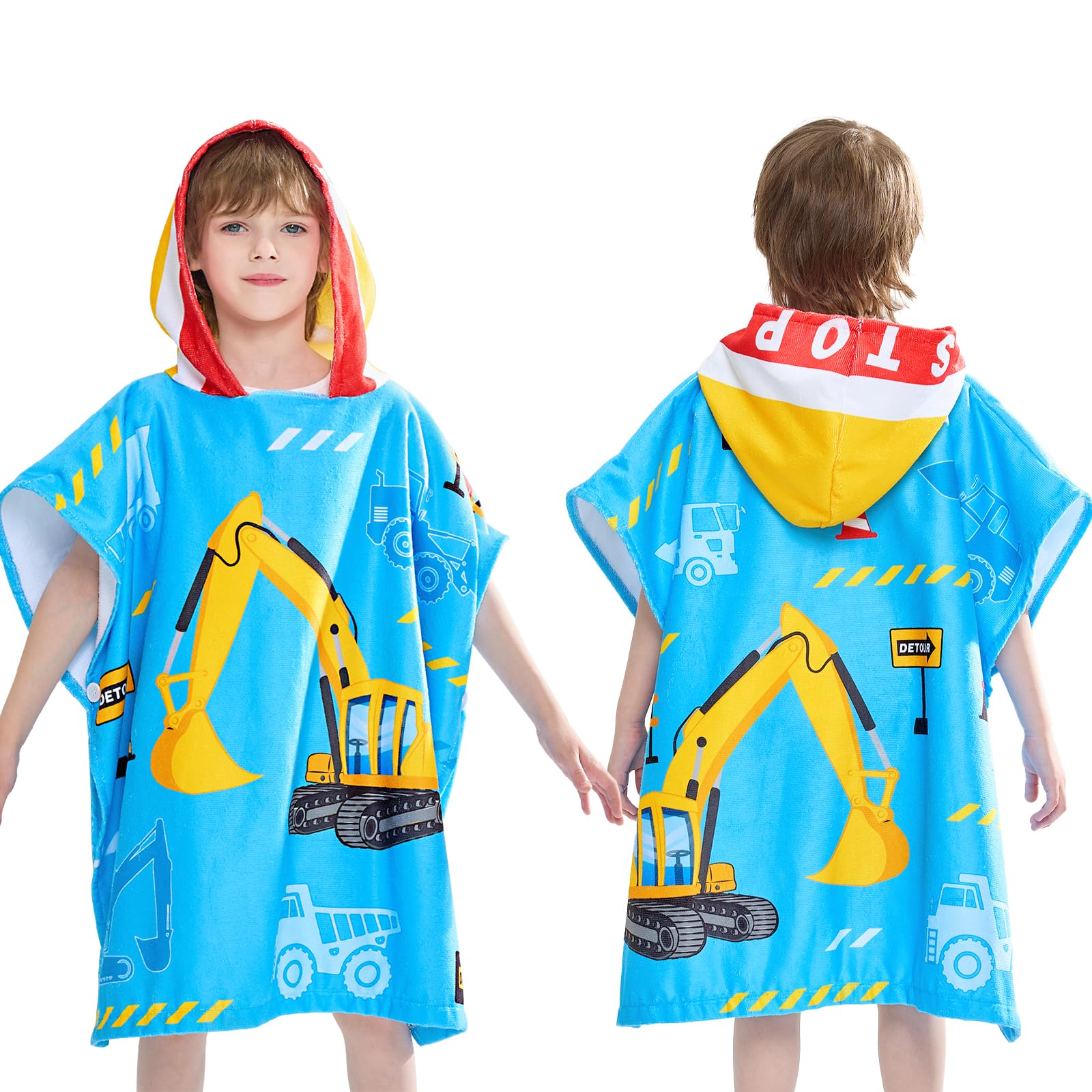 Kids Hooded Beach Towel Poncho - 27