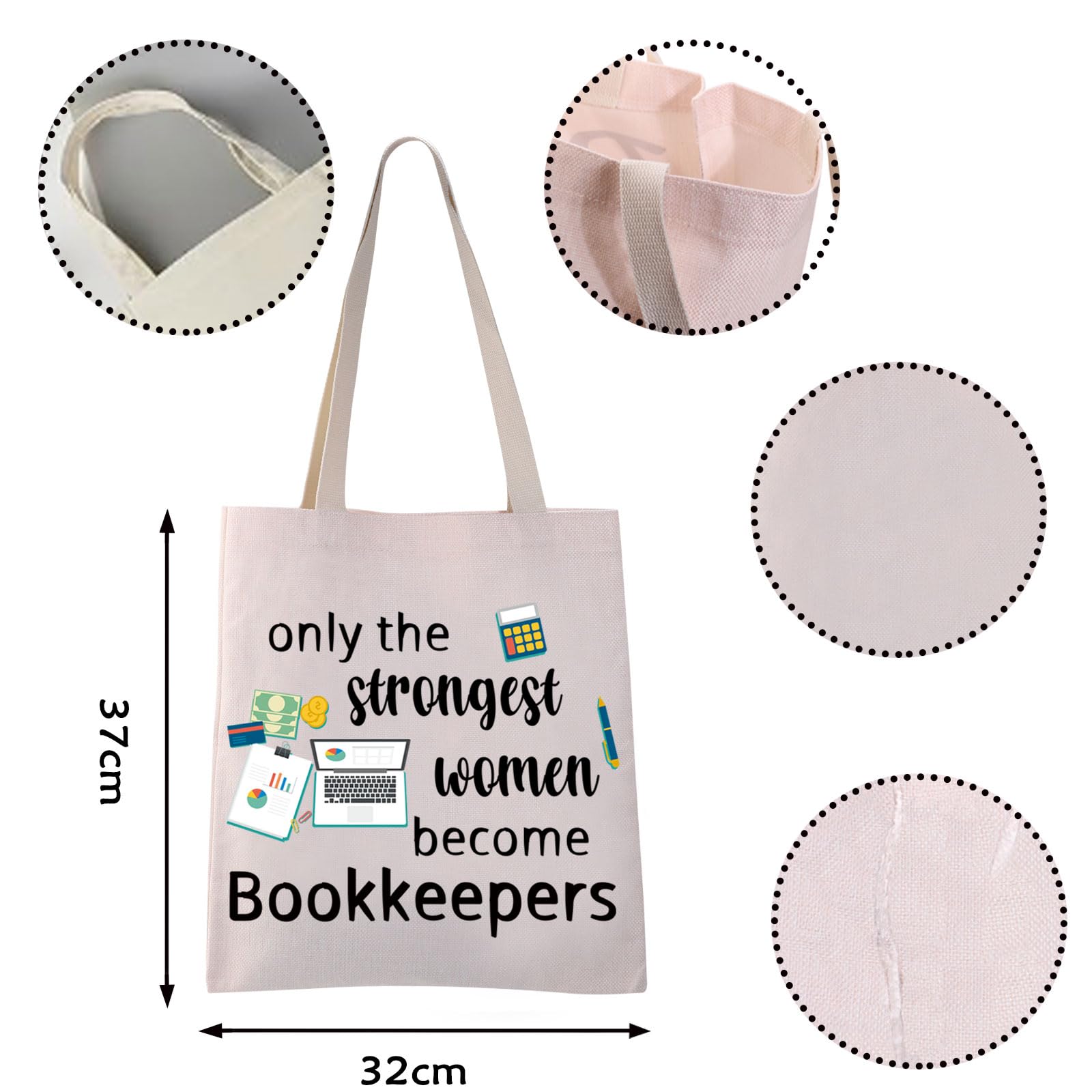 VAMSII Bookkeeper Tote Bag - Perfect Gift for Women, Accounting Students & Bookkeeping Professionals - Ideal for Work, School & Appreciation Gifts