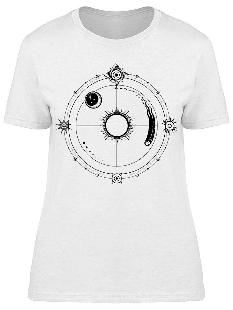 Women's Sun and Moon Comet Graphic T-Shirt - Stylish Casual Tee for Everyday Wear, Street Fashion & Festival Outfits