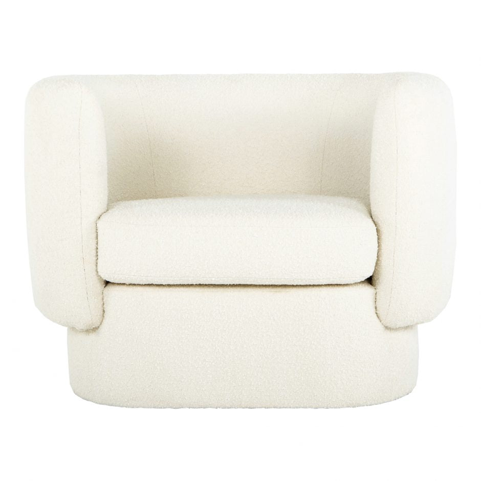 Koba Chair Maya - Modern White Accent Chair for Living Room, Bedroom & Office | Stylish & Comfortable Seating for Home Decor