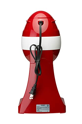 Courant Red Snow Cone Machine - Countertop Shaved Ice Maker for Desserts, Birthday Parties & Summer Treats | Includes Cones for Easy Serving | Perfect for Home, Cafes & Outdoor Events