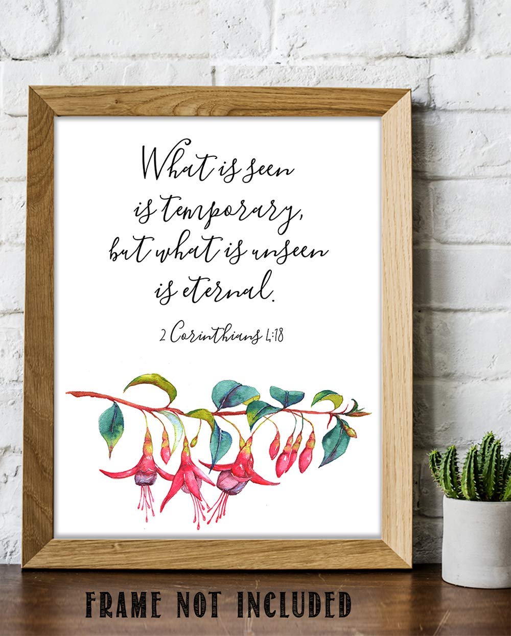 Inspirational Bible Verse Wall Art - Book of Corinthians Quotes, Motivational Christian Decor for Home & Office, Unframed 11x14, Perfect for Living Room, Bedroom & Gifts