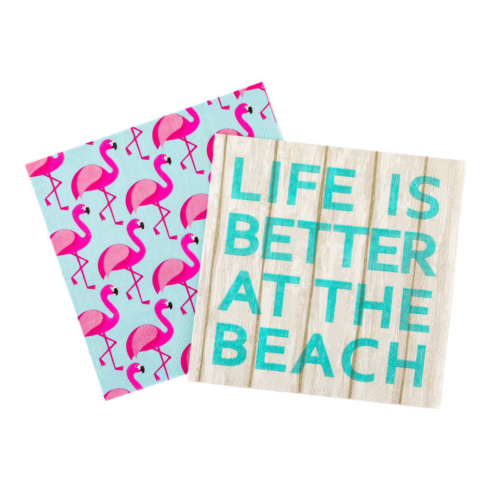 Premium 13x13 Inch Assorted Paper Luncheon Napkins - 20 Count Box - Perfect for Beach Picnics, BBQs, and Outdoor Parties