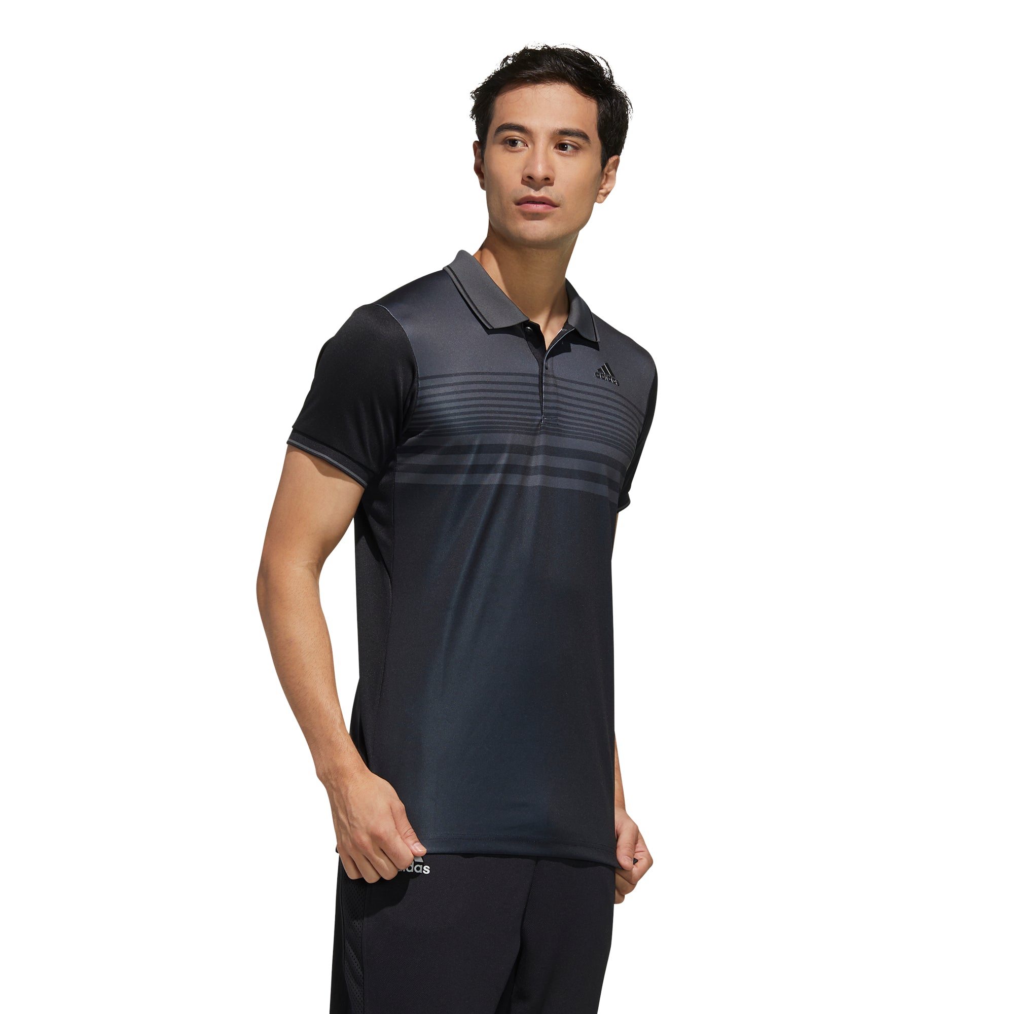 **adidas Men's Colorblock Pique Polo Shirt - Black/Grey FN1451 | Breathable & Stylish for Casual Wear, Golf & Outdoor Activities**