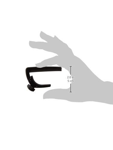 D’Addario NS Lite Classical Guitar Capo - Ultralight Capo for 6-String Acoustic Nylon Guitars - Micrometer Tension Adjustment - Black - Perfect for Classical Guitar Performances & Practice Sessions