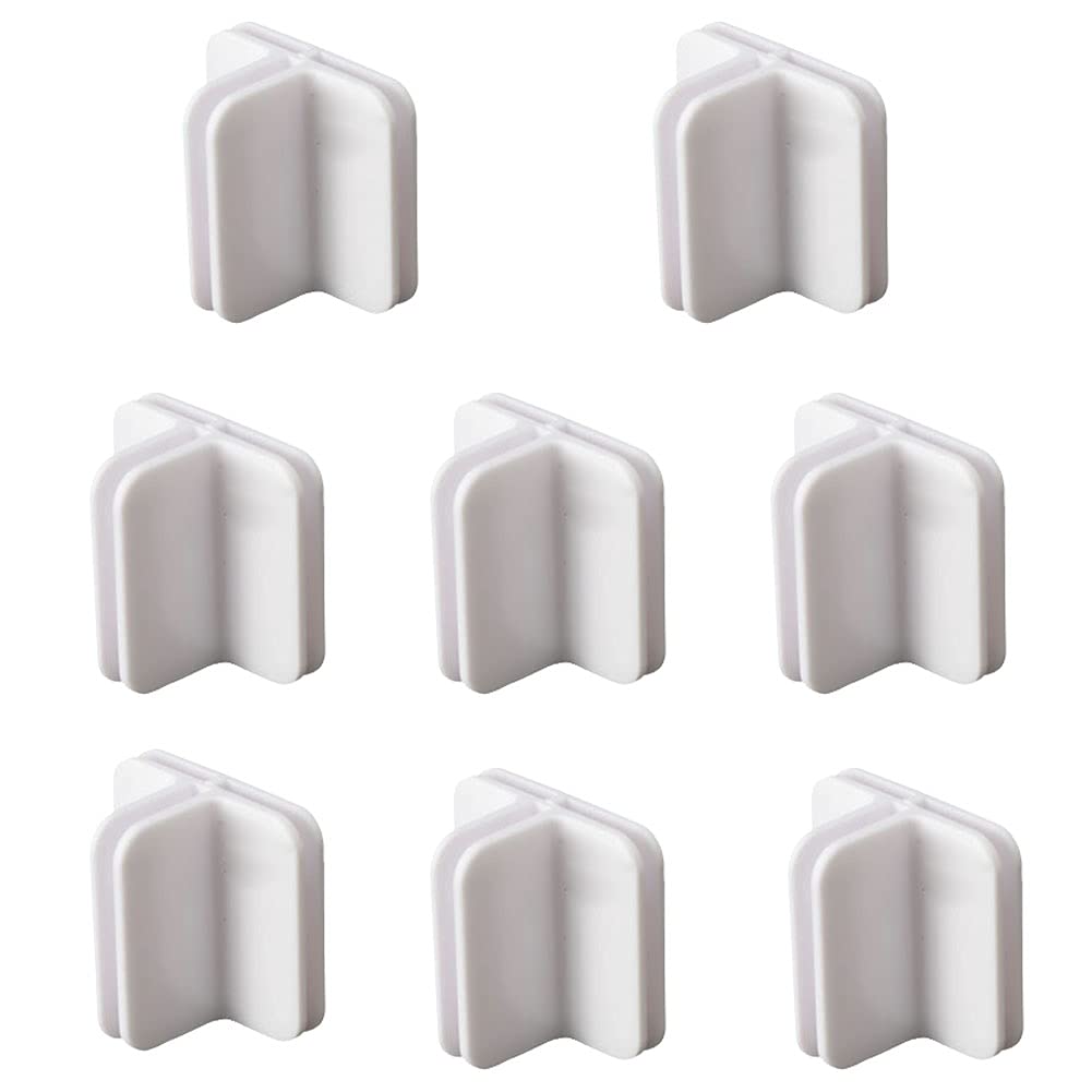 Ackron 8-Piece DIY Plastic Grid Drawer Organizers - Adjustable Dividers for Socks, Underwear, Makeup, Kitchen Utensils & Stationery Storage (White) | Perfect for Dresser, Office & Closet Organization
