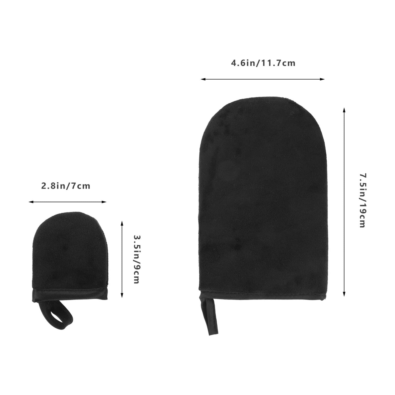 FOMIYES Self Tanning Mitt Set - Soft Tanning Gloves & Applicator for Sunless Tan Lotion, Face & Body - Flocking Back Lotion Sponge Protector for Even, Streak-Free Tan (Perfect for Salon, Home Use & Travel)