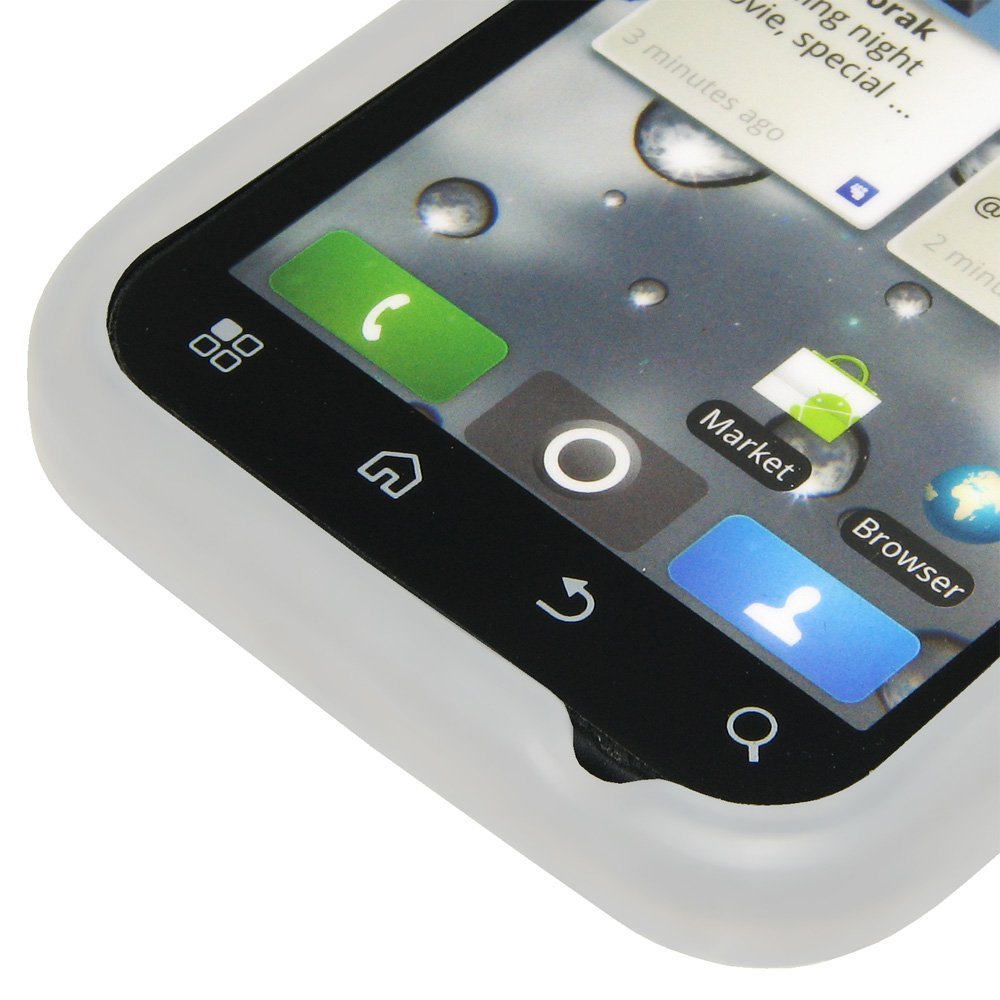 Amzer Silicone Case for Motorola DEFY MB525 - Clear White for Daily Protection