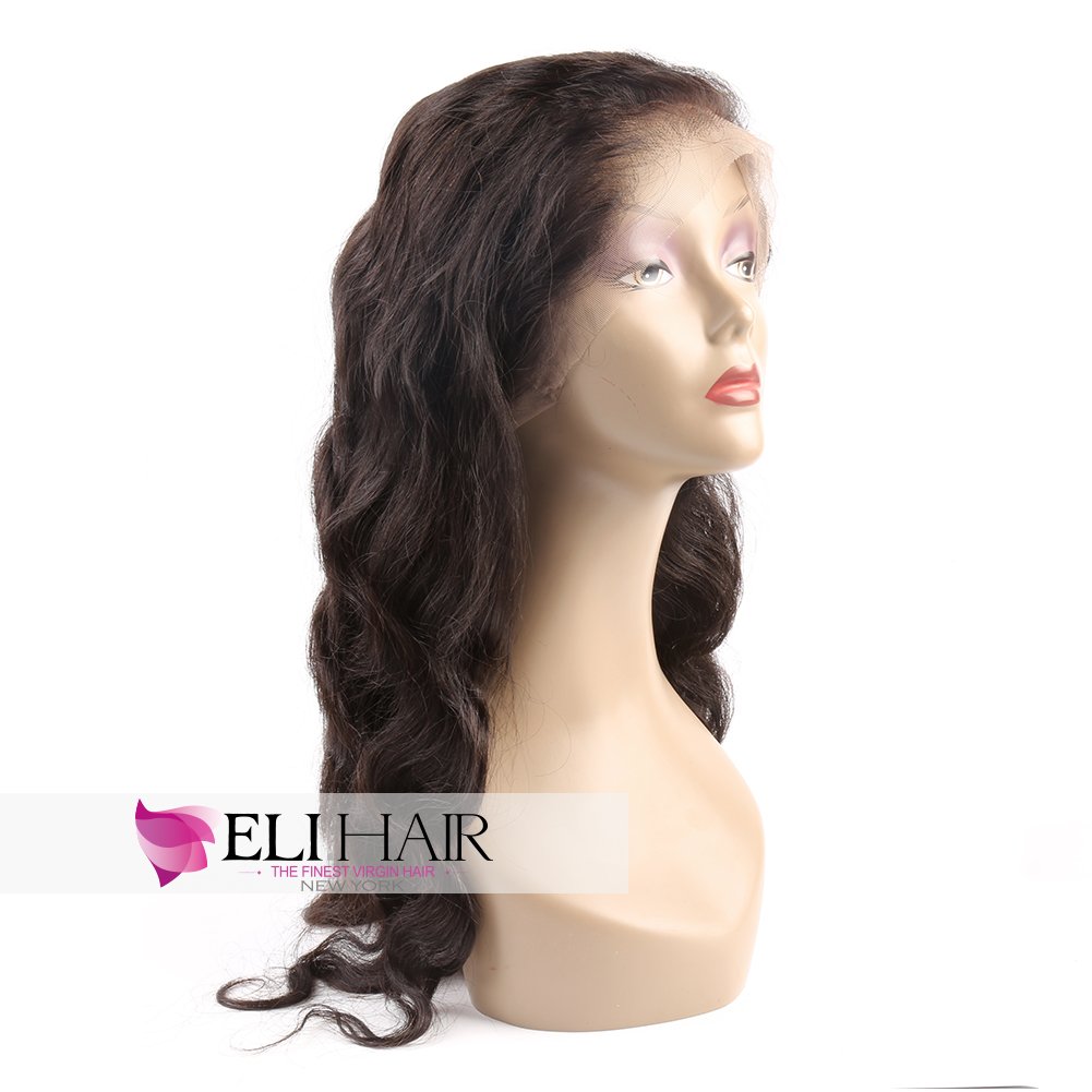 Natural Color Body Wave Full Lace Wigs 100% Brazilian Virgin Human Hair for Women - 150% Density 10 Inch - Perfect for Daily Wear, Parties & Special Occasions