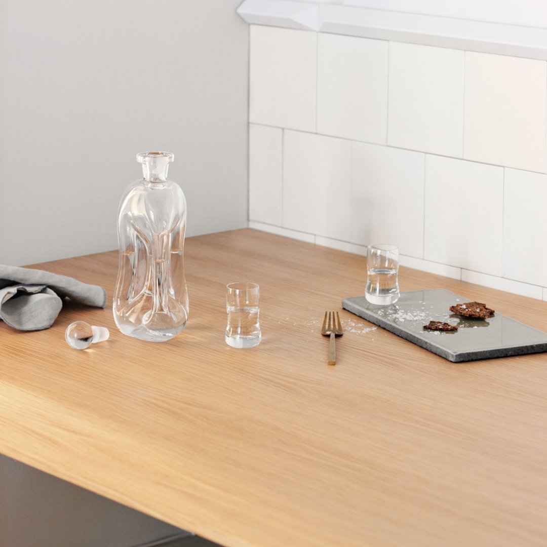 Klukflaske Premium Glass Spirits Bottle - Elegant Liquor Decanter for Whiskey, Vodka, Rum & More - Perfect for Home Bar, Gifts & Entertaining