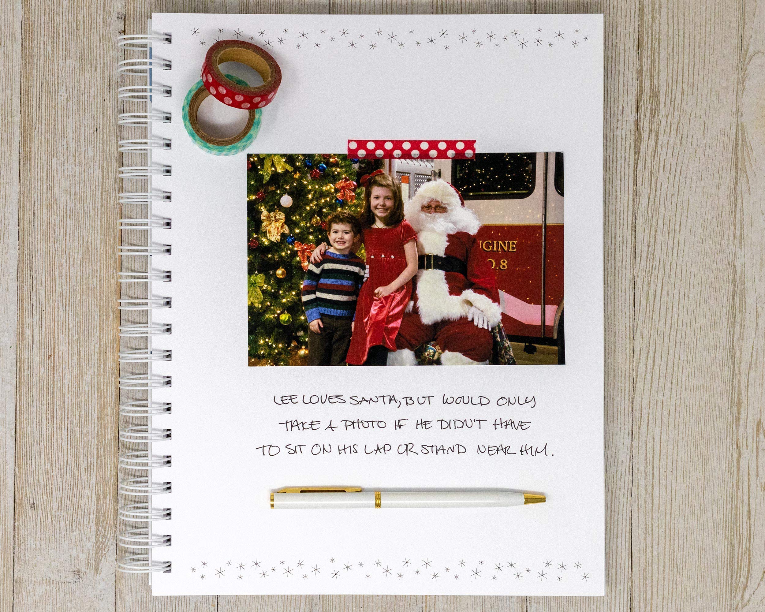 Personalized Christmas Photo Album & Memory Book - Hardcover Santa Photo Scrapbook & Holiday Journal for Family & Friends | Perfect for Christmas Gifts, Santa Visits & Holiday Keepsakes