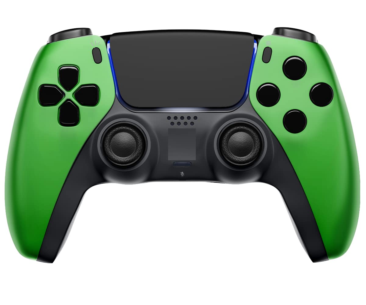 Wireless PS5 Controller with Exclusive Designs - Compatible with PlayStation 5 & PC - Premium Gaming Gift for Christmas - Made in USA (Soft Green) - Perfect for Competitive Gaming & Long Play Sessions