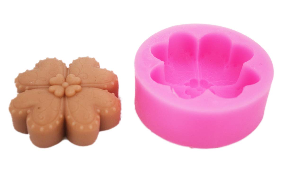 Lucky Heart 50360 Silicone Soap Molds for DIY Handmade Soap Making - Heart Shape Soap Mold for Bath, Wedding Favors, Party Gifts & Home Decor
