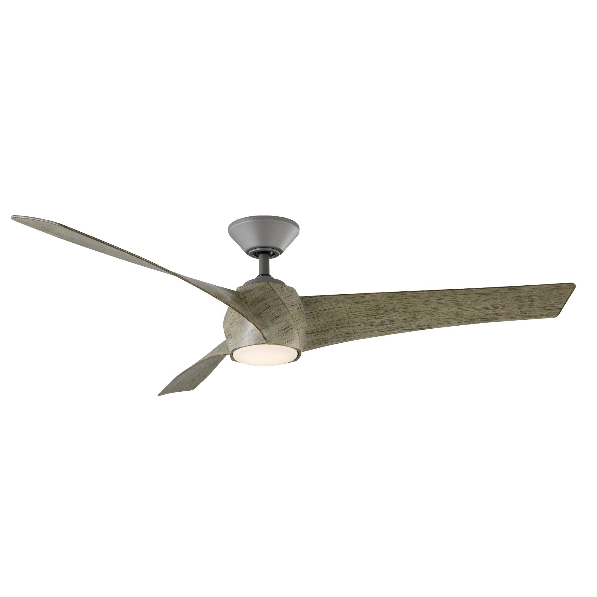 Twirl Smart 58in 3-Blade Ceiling Fan with LED Light Kit & Remote Control - Graphite Weathered Wood, 3000K, Works with Alexa, Google Assistant, Samsung Things, iOS & Android App - Perfect for Living Room, Bedroom, and Patio