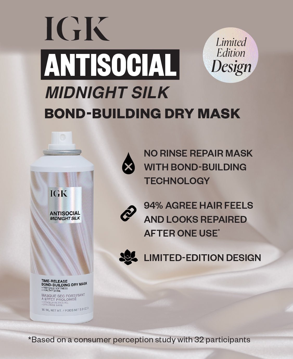 Antisocial Midnight Silk - Soft & Luxurious Silk Fabric for Dresses, Scarves & Lingerie | Perfect for Evening Wear, Gifts & Special Occasions