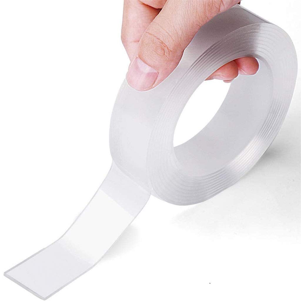 XLAHD Heavy Duty Double Sided Mounting Tape - Washable No Residue Clear Adhesive Gel Tape for Home, Office & Industrial Use (1m x 30mm x 1mm) - Perfect for Hanging Pictures, Mounting Mirrors, Securing Carpets and DIY Projects