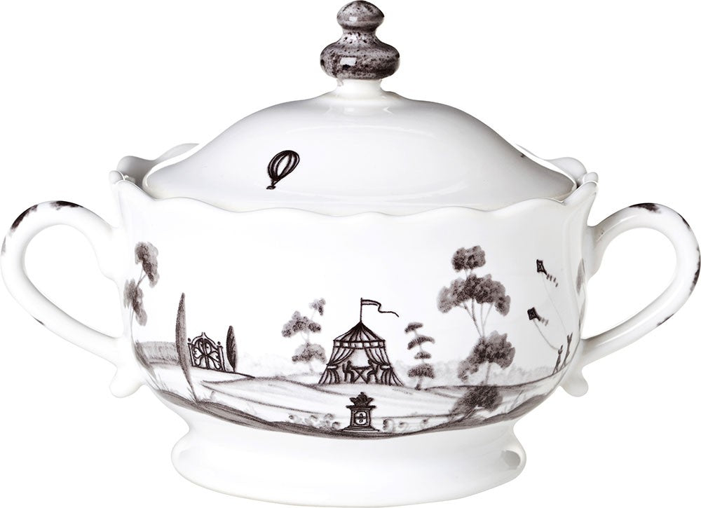 Vintage Country Estate Lidded Sugar Bowl & Jam Jar - Perfect for Tea Time, Breakfast Serving, and Kitchen Storage